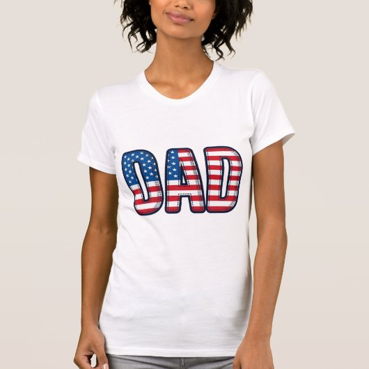 愛国心あふれるDADベクターTシャツデザイン_1 Tシャツ (正面)