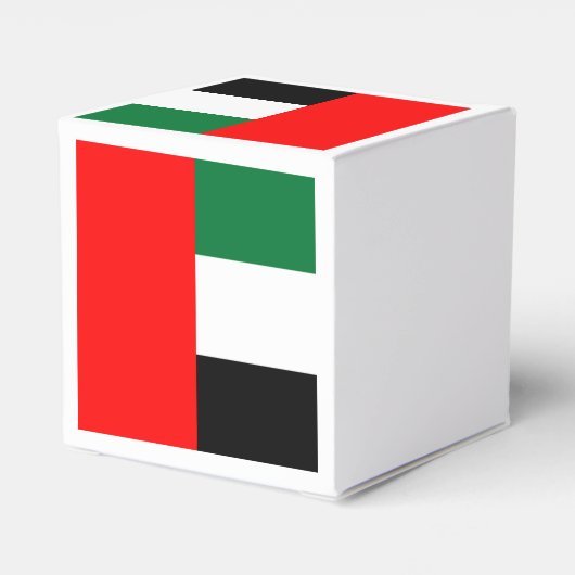 愛国心あふれるUAEの国旗付きギフトボックス フェイバーボックス (裏面サイド)