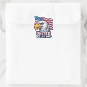 愛国心あふれるUSAデザイン United We Stand スクエアシール (バッグ)