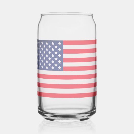 愛国心あふれるUSAフラグキャン グラス – アメリカンプライド (正面)
