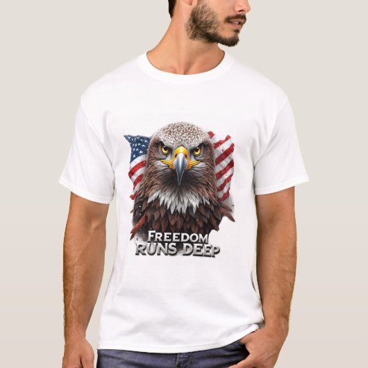 愛国心あふれるUSAプライドデカール Tシャツ (正面)