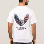 愛国心あふれるUSAプライドデカール Tシャツ (裏面)
