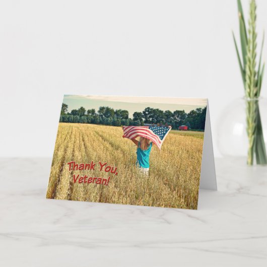 愛国心ありがとうご退役軍人 サンキューカード (正面)