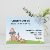 愛国心が強いくまのピクニック、BBQの招待状 招待状 (スタンド正面)