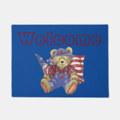 愛国心が強いくま ドアマット (正面)