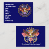 愛国心が強いまたは退役軍人の意見の芸術家のコメント 名刺 (正面/裏面)