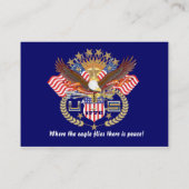 愛国心が強いまたは退役軍人の意見の芸術家のコメント 名刺 (裏面)