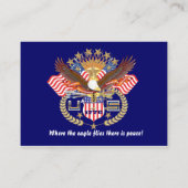 愛国心が強いまたは退役軍人の意見の芸術家のコメント 名刺 (裏面)