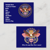 愛国心が強いまたは退役軍人の意見の芸術家のコメント 名刺 (正面/裏面)