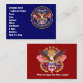 愛国心が強いまたは退役軍人の意見の芸術家のコメント 名刺 (正面/裏面)