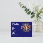 愛国心が強いまたは退役軍人の意見の芸術家のコメント 名刺 (スタンド正面)