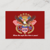 愛国心が強いまたは退役軍人の意見の芸術家のコメント 名刺 (裏面)