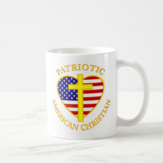 愛国心が強いアメリカのキリスト教のコーヒー・マグ コーヒーマグカップ (右)