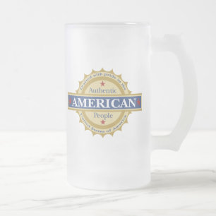 愛国心が強いアメリカのビールのジョッキ フロストグラスビールジョッキ