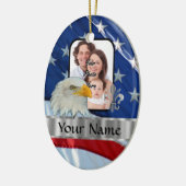 愛国心が強いアメリカのワシ セラミックオーナメント (左)