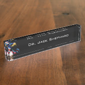 愛国心が強いアメリカのワシ デスクネームプレート (側面)