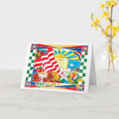 愛国心が強いアメリカの挨拶米国憲法等 カード (黄色い花)