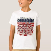 愛国心が強いアメリカ人のMurphのメモリアルデーのトレーニング Tシャツ (正面)