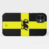 愛国心が強いウェールズのドラゴンの黄色の黒のiPhone 5の場合 Case-Mate iPhoneケース (裏面(横))