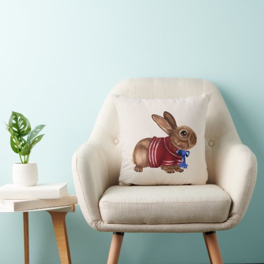 愛国心が強いウサギの装飾用クッション クッション (椅子)