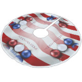 愛国心が強いオーナメントのクリスマスツリーのスカート ブラッシュドポリエステルツリースカート (アングル)