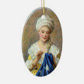 愛国心が強いオーナメント--Betsy Ross セラミックオーナメント (右)