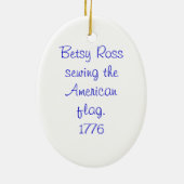 愛国心が強いオーナメント--Betsy Ross セラミックオーナメント (裏面)