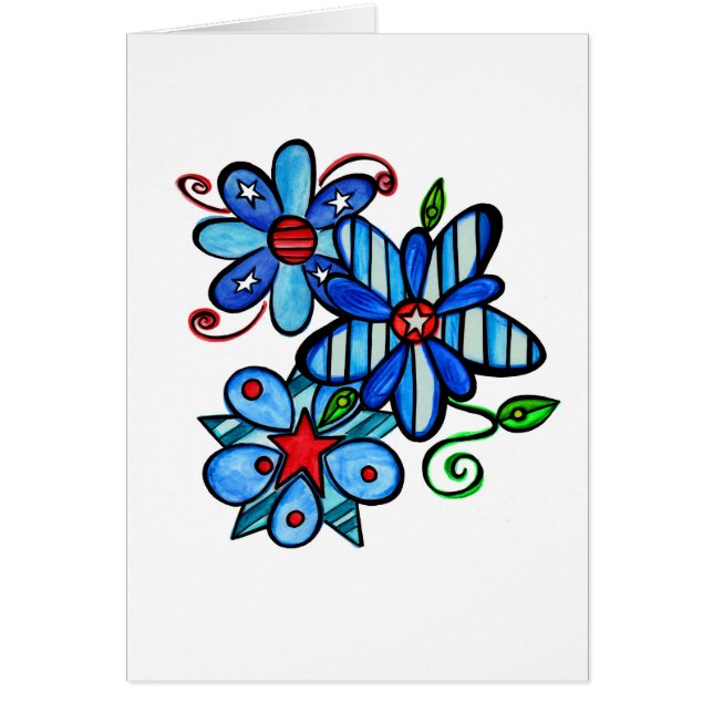 愛国心が強いカード-中ブランク。 SandiPants.com (正面)