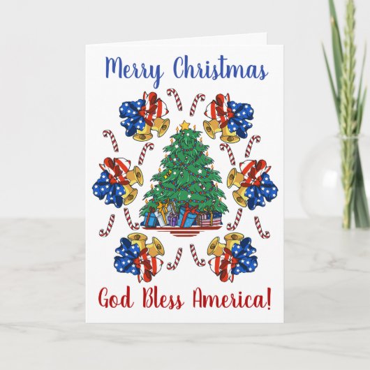 愛国心が強いクリスマス シーズンカード (正面)