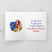 愛国心が強いクリスマス シーズンカード (内部)