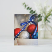 愛国心が強いクリスマス シーズンポストカード (スタンド正面)