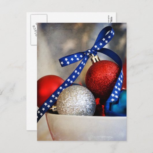 愛国心が強いクリスマス シーズンポストカード (正面/裏面)
