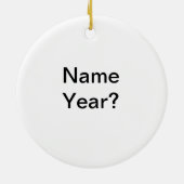 愛国心が強いサンタのカスタマイズ可能なクリスマスのオーナメント セラミックオーナメント (裏面)