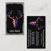 愛国心が強いシカのスカル 名刺 (正面/裏面)