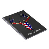 愛国心が強いシカの狩りのスカル ノートブック (右側)