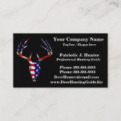 愛国心が強いシカの狩りのスカル 名刺 (裏面)