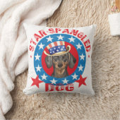 愛国心が強いダックスフント クッション (ブランケット)