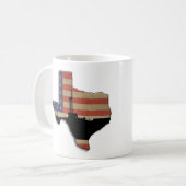 愛国心が強いテキサス州の石油開発の装備 コーヒーマグカップ (正面左)