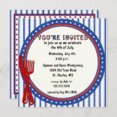 愛国心が強いテーマのパーティの招待状 招待状 (正面/裏面)