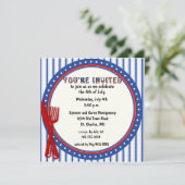 愛国心が強いテーマのパーティの招待状 招待状 (スタンド正面)