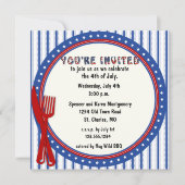 愛国心が強いテーマのパーティの招待状 招待状 (正面)