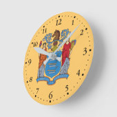 愛国心が強いニュージャージーの州の旗 ラウンド壁時計 (傾斜)