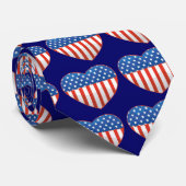 愛国心が強いハートのタイ ネクタイ (ロール)