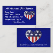 愛国心が強いハートの名刺 名刺 (正面/裏面)