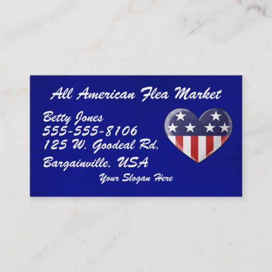 愛国心が強いハートの名刺 名刺 (正面)