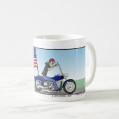愛国心が強いバイクもしくは自転車に乗る人のマグ コーヒーマグカップ (正面右)
