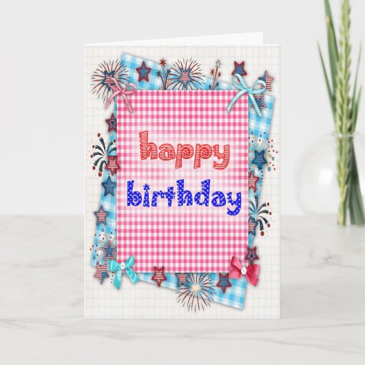 愛国心が強いバースデー・カード カード (正面)
