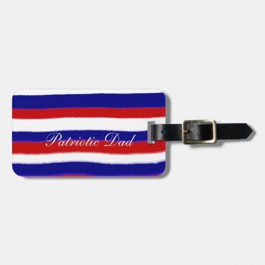 愛国心が強いパパ ラゲッジタグ (正面横)