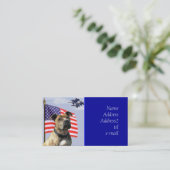 愛国心が強いピットブルの名刺 名刺 (スタンド正面)