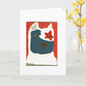 愛国心が強いピット・ブル カード (黄色い花)